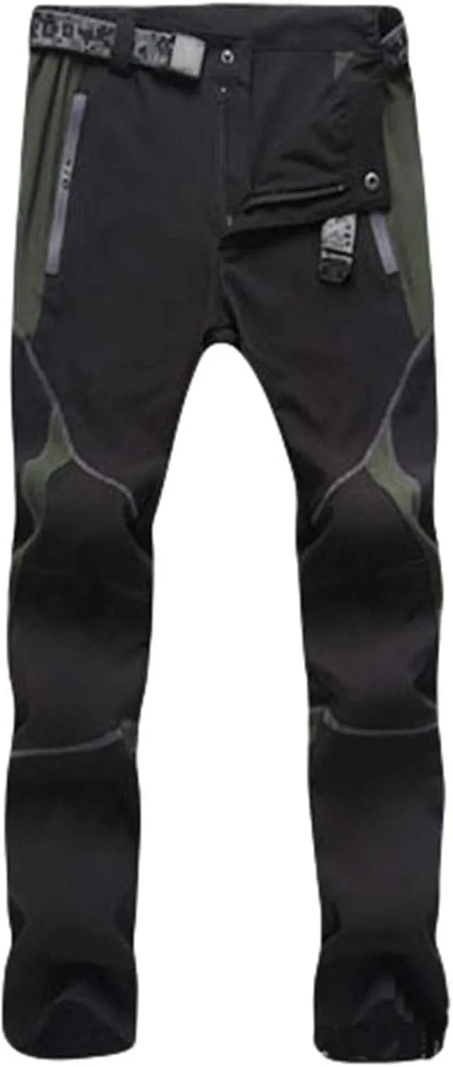 Mens Quick Dry Hiking Pants Waterproof Lightweight Fishing Safari Work Trousers Outdoor Zip Pockets Tactical Pants