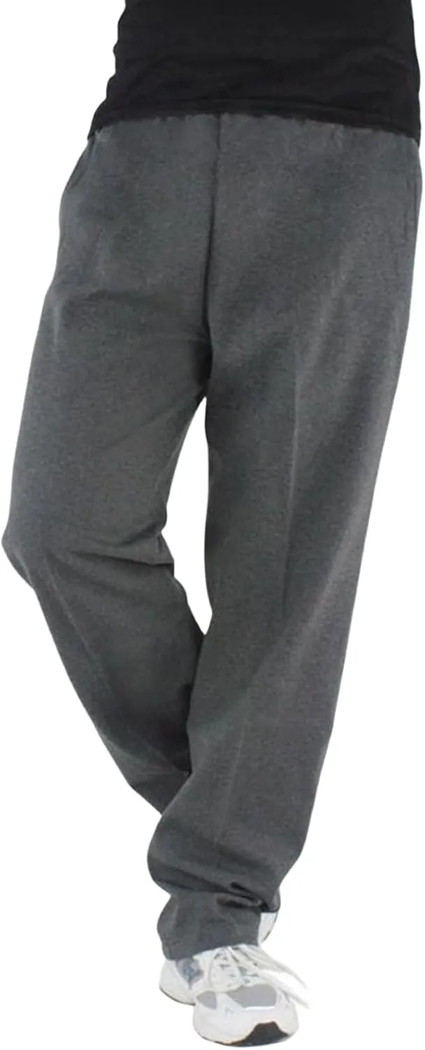Mens Straight Leg Pants Casual Loose Fit Classic Trendy Solid Sweatpants Outdoor Workout Running Trousers with Pockets