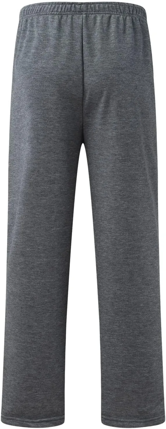 Mens Straight Leg Pants Casual Loose Fit Classic Trendy Solid Sweatpants Outdoor Workout Running Trousers with Pockets