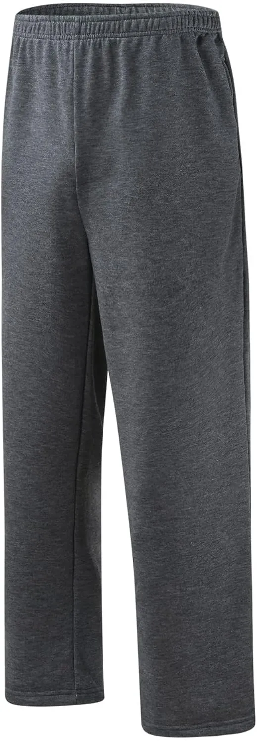 Mens Straight Leg Pants Casual Loose Fit Classic Trendy Solid Sweatpants Outdoor Workout Running Trousers with Pockets