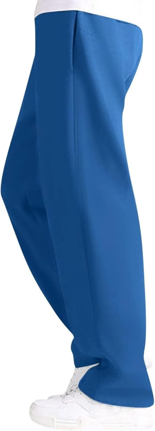 Mens Straight Leg Pants Casual Loose Fit Classic Trendy Solid Sweatpants Outdoor Workout Running Trousers with Pockets