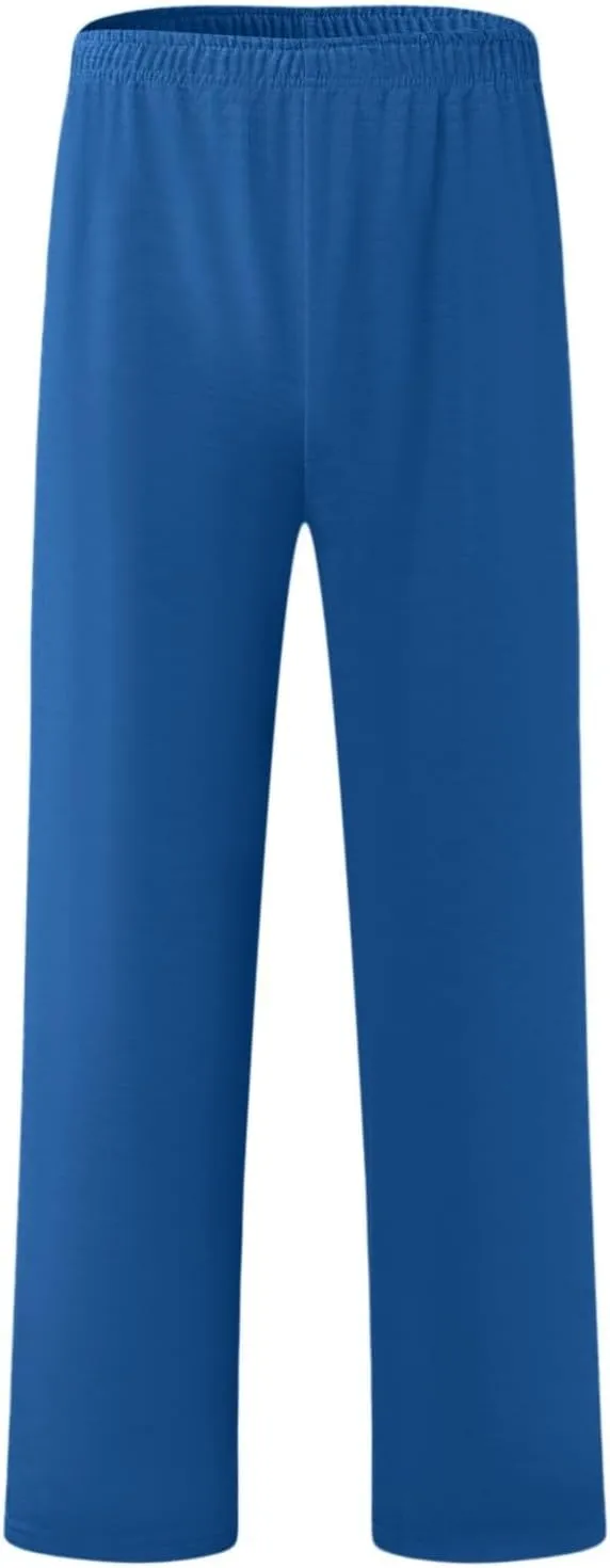Mens Straight Leg Pants Casual Loose Fit Classic Trendy Solid Sweatpants Outdoor Workout Running Trousers with Pockets