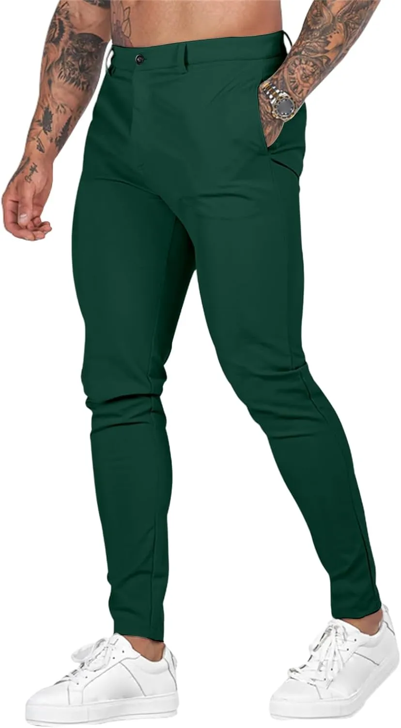 Men's Stretch Cargo Pants Casual Hiking Tactical Work Slim Fit Cargo Pants Outdoor Workout Trousers for Men