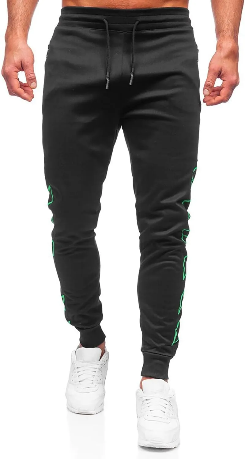 Men's Sweatpants Drawstring Joggers with Pockets Slim Fit Workout Pants Athletic Gym Trousers Work Pants for Men