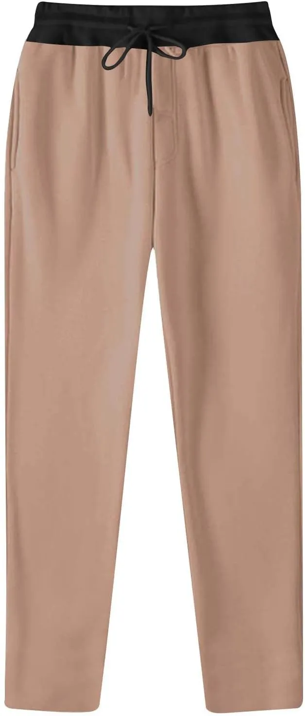 Mens Sweatpants Straight Leg Stretch Elastic Waist Baggy Joggers Drawstring Casual Trendy Pants Athletic Gym Trousers