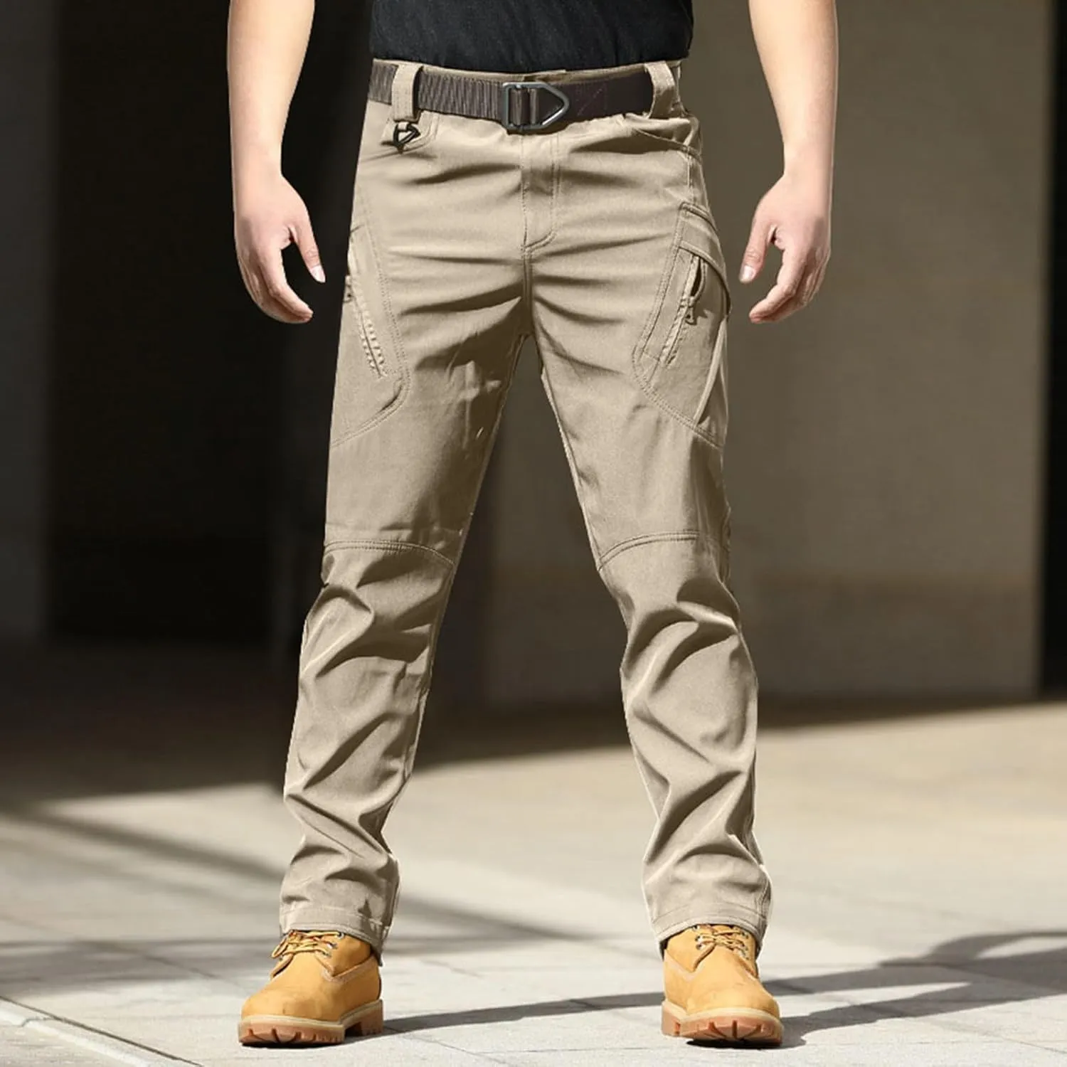 Men's Tactical Pants Classic Fit Cargo Pants Joggers Running Workout Gym Track Golf Pants Work Trousers