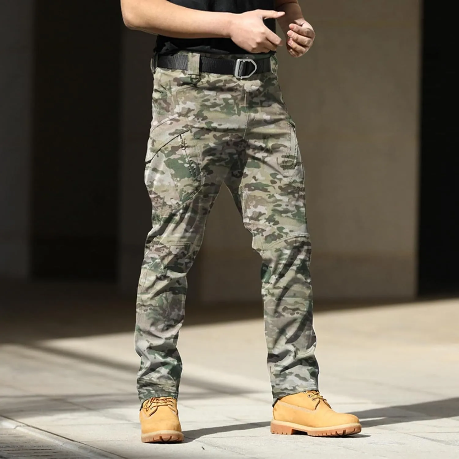 Men's Tactical Pants Classic Fit Cargo Pants Joggers Running Workout Gym Track Golf Pants Work Trousers