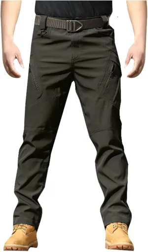 Men's Tactical Pants Classic Fit Cargo Pants Joggers Running Workout Gym Track Golf Pants Work Trousers