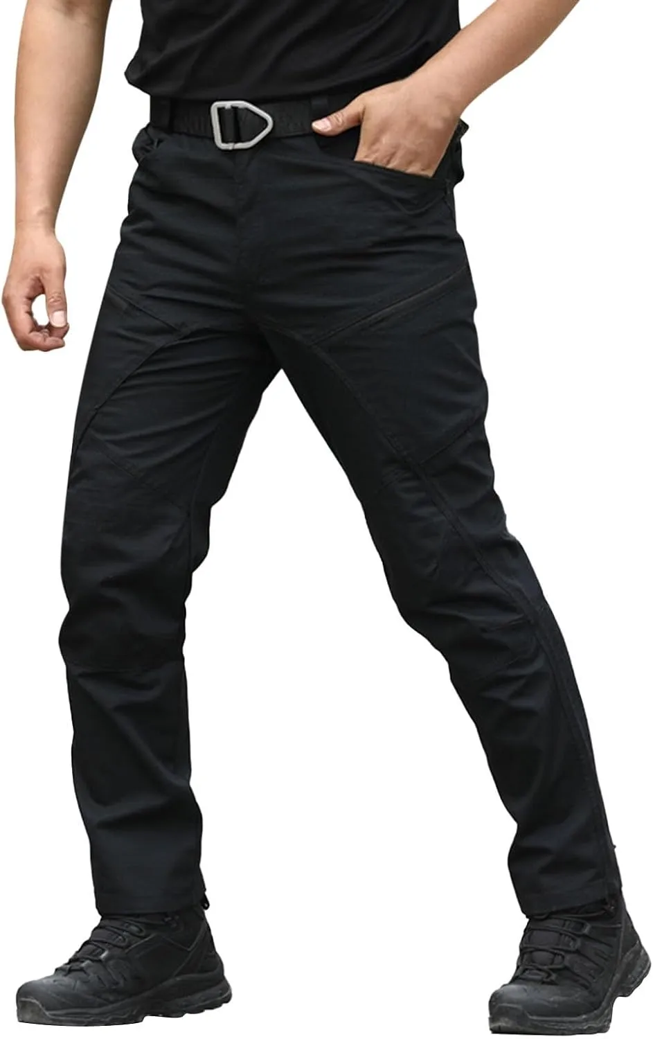 MIDOO Golf Pants Men Tapered Leg Casual Joggers Pants Stretch Drawstring Elastic Waist Tapered Leg Sweatpants with Pockets