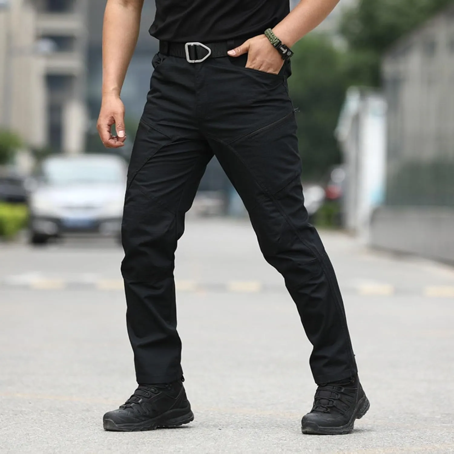 MIDOO Golf Pants Men Tapered Leg Casual Joggers Pants Stretch Drawstring Elastic Waist Tapered Leg Sweatpants with Pockets