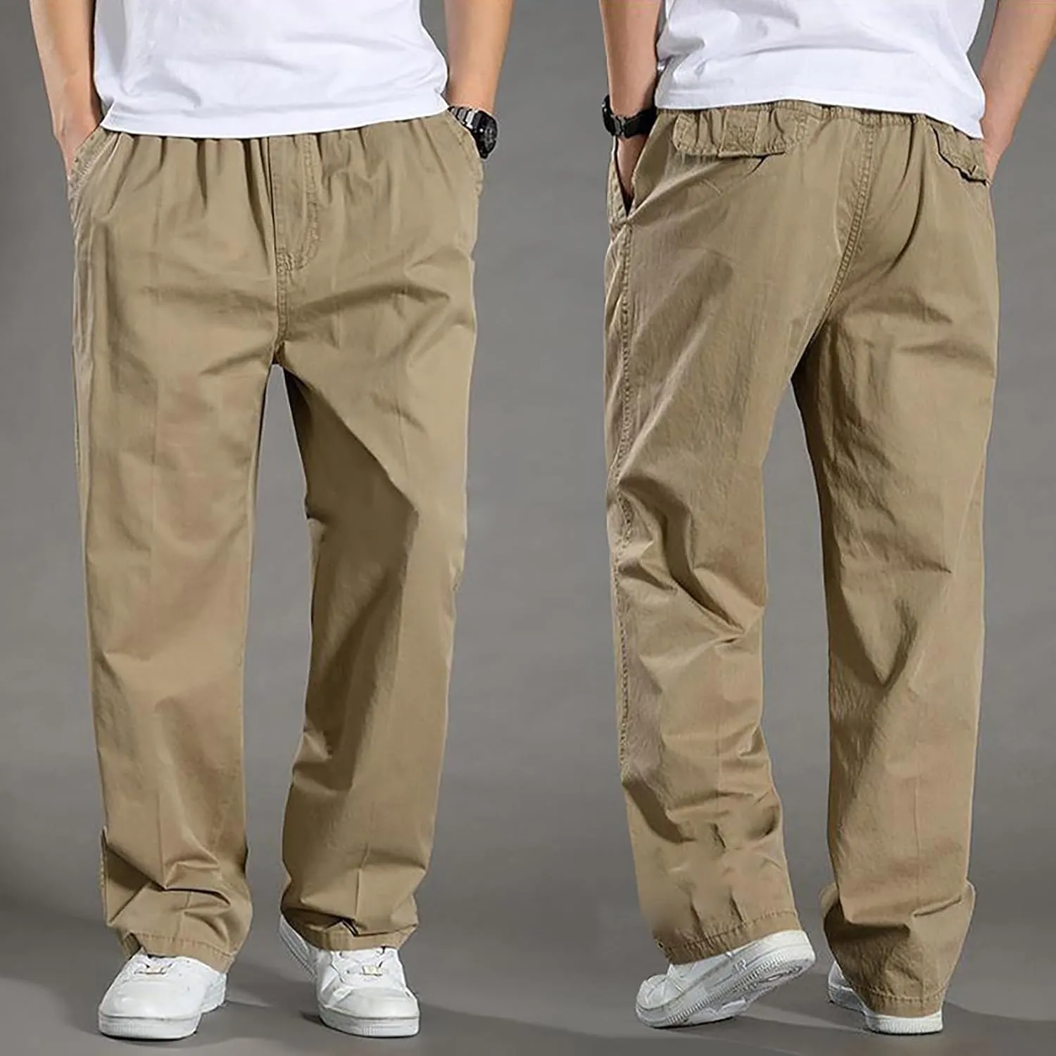 MIDOO Mens Cargo Pants Slim Fit Casual Loose Straight Sweatpants Outdoor Lightweight Work Hiking Pants Jogger Tousers