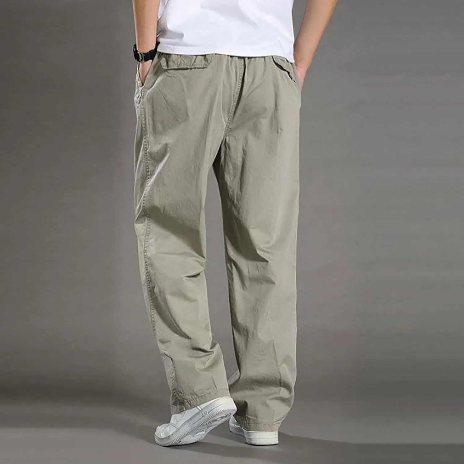 MIDOO Mens Cargo Pants Slim Fit Casual Loose Straight Sweatpants Outdoor Lightweight Work Hiking Pants Jogger Tousers