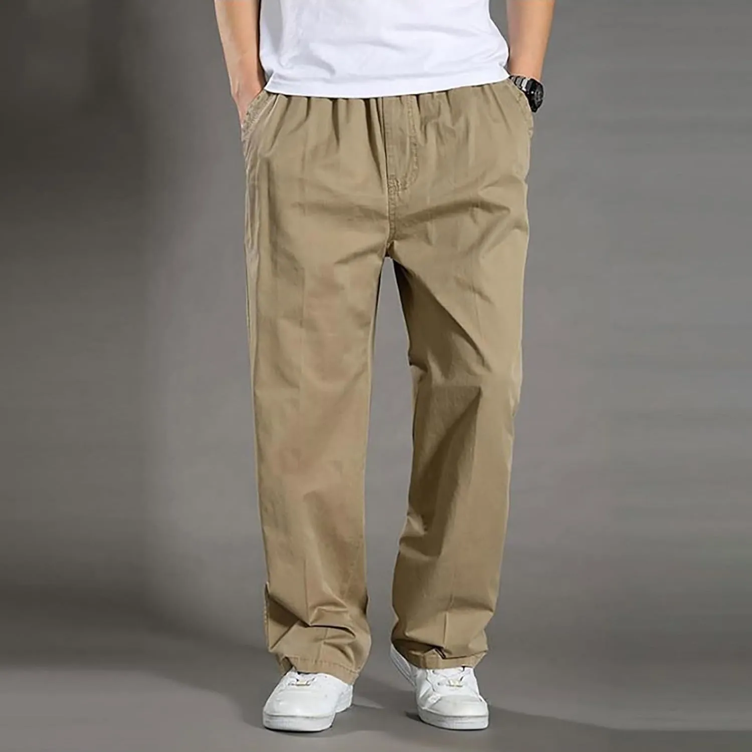 MIDOO Mens Cargo Pants Slim Fit Casual Loose Straight Sweatpants Outdoor Lightweight Work Hiking Pants Jogger Tousers