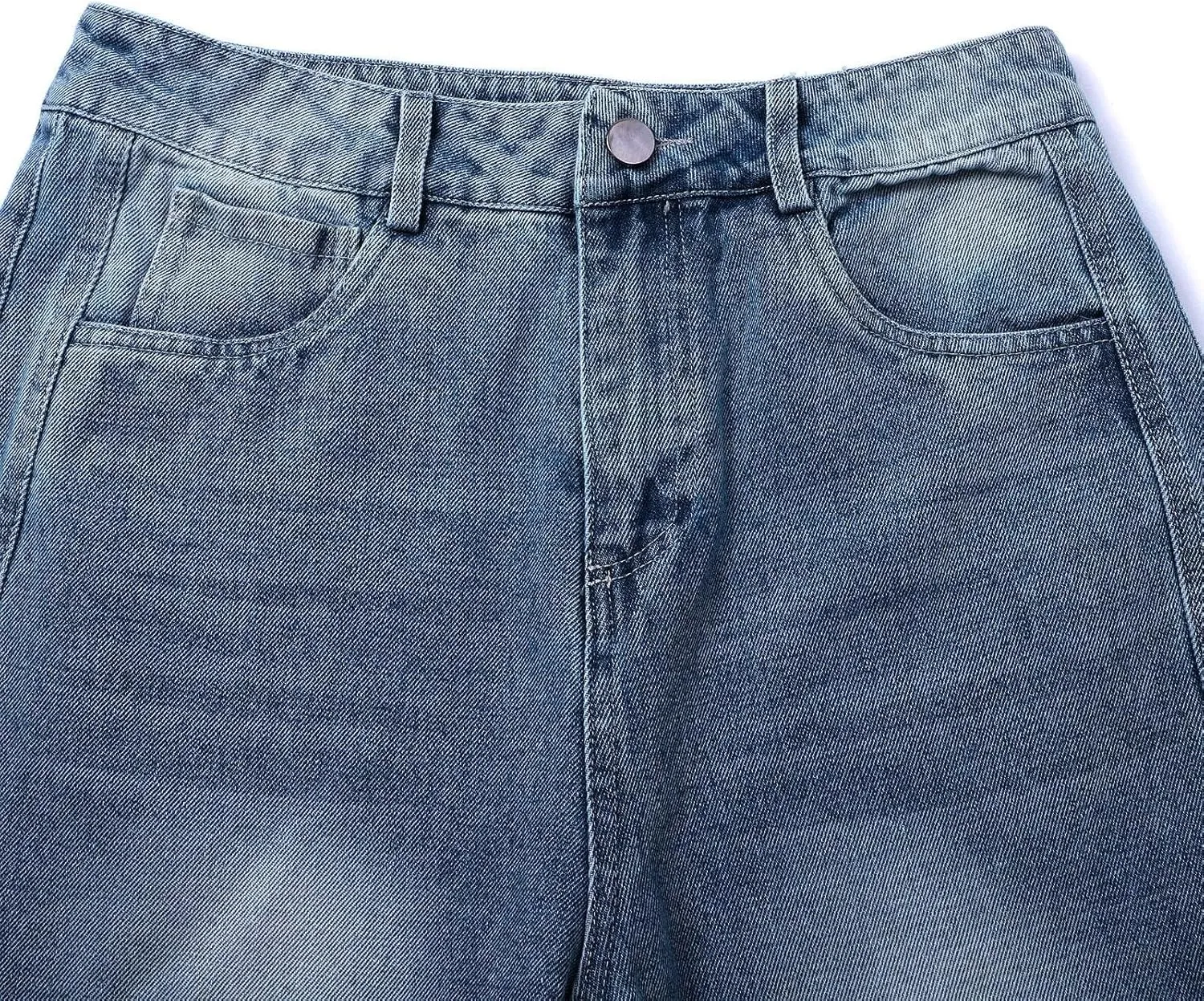 Miyaomn Vintage Barrel Jeans for Women High Waisted Wide Leg Baggy Cropped Harem Pants Y2k Boyfriend Stretch Denim Trousers