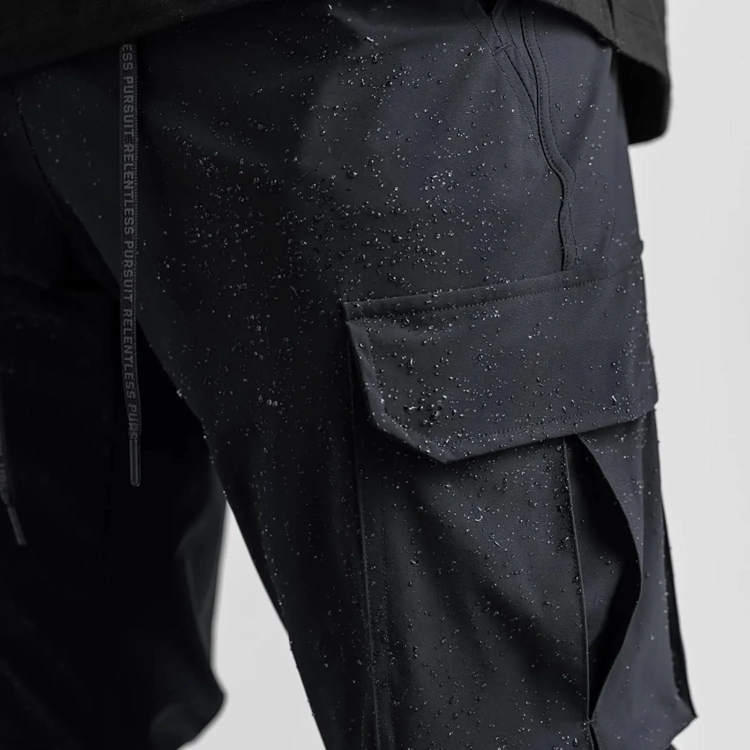 Muscularfit Men's Pants Slim Fit Drawstring Solid Multi Pockets Cargo Pants for Men Fashion Outdoor Casual Jogger Sweatpants
