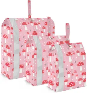 Mushrooms Leave Funny Packing Cubes for Travel 3 Set Packing Bags Suitcase Organizer Bags for Luggage