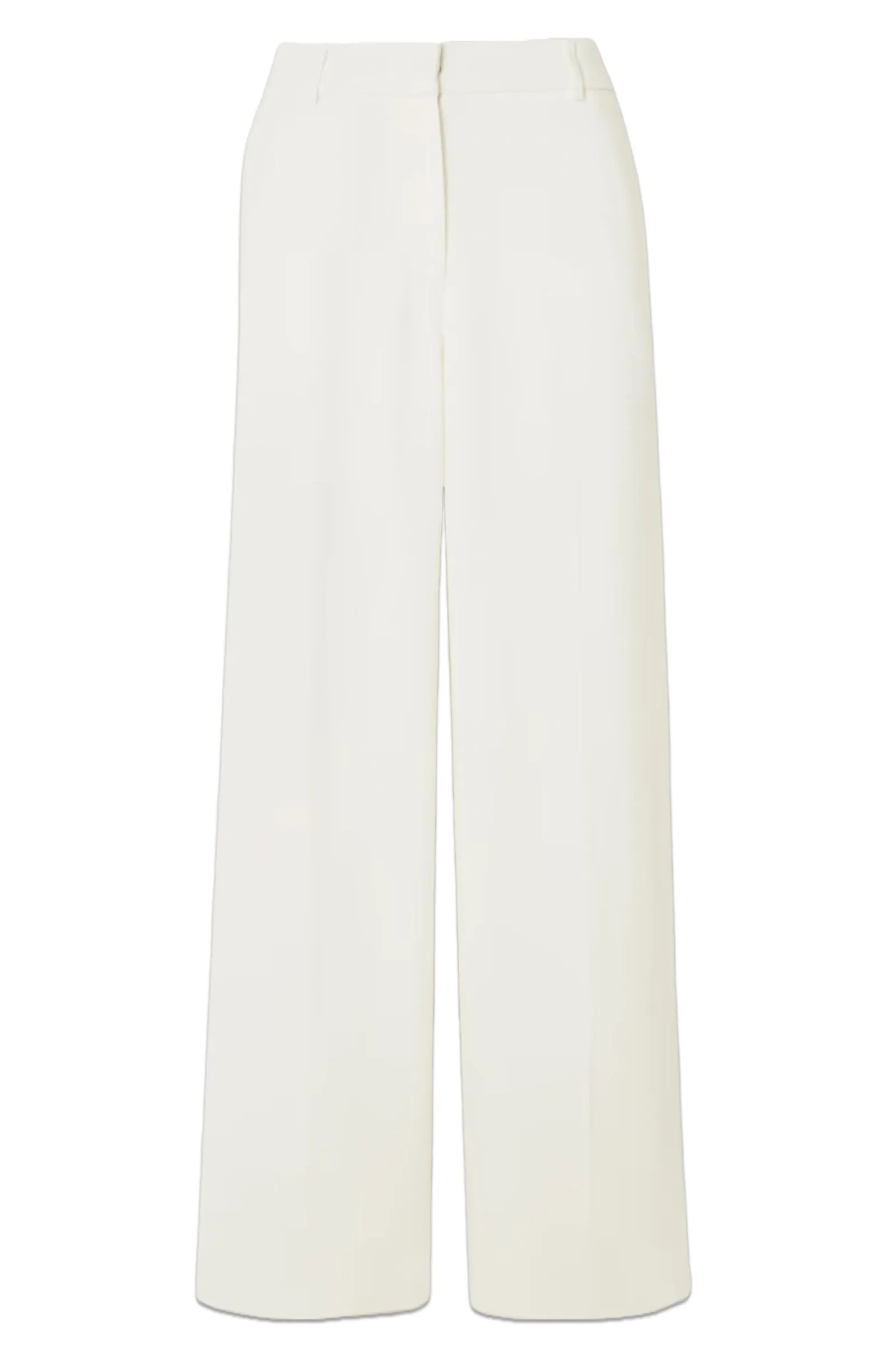 Organic Cotton-Twill Wide-Leg Pants