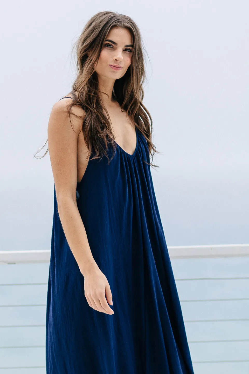 Paloma Dress - Pacific Blue