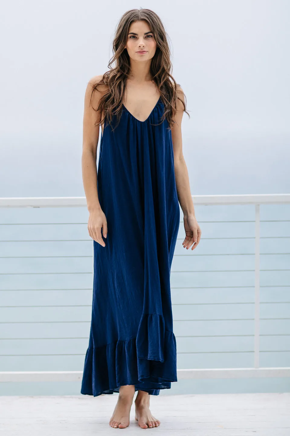 Paloma Dress - Pacific Blue