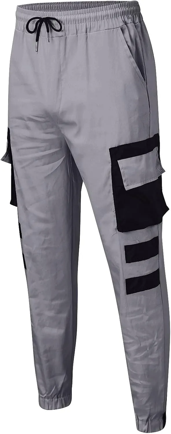 Pantalones para Hombre Chinos Cotton Slim Fit Fitness Workout Casual Jogging Bikers with Pocket Men Sport Running Cargo Pants