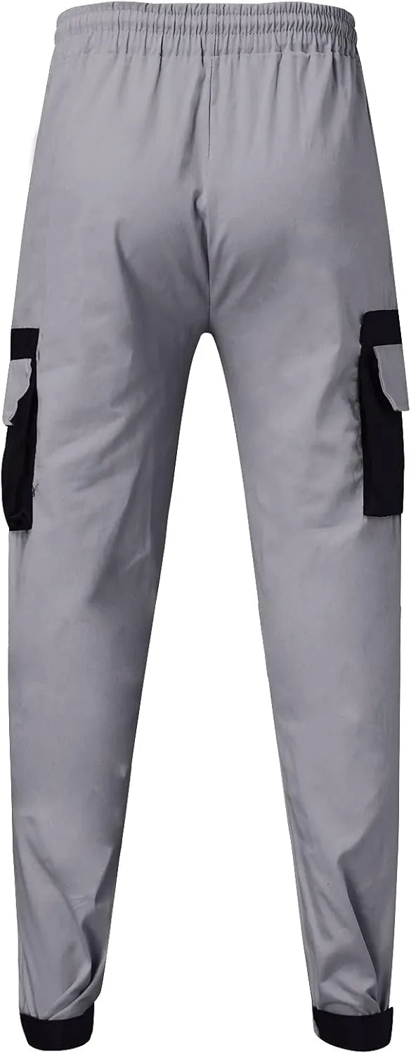 Pantalones para Hombre Chinos Cotton Slim Fit Fitness Workout Casual Jogging Bikers with Pocket Men Sport Running Cargo Pants