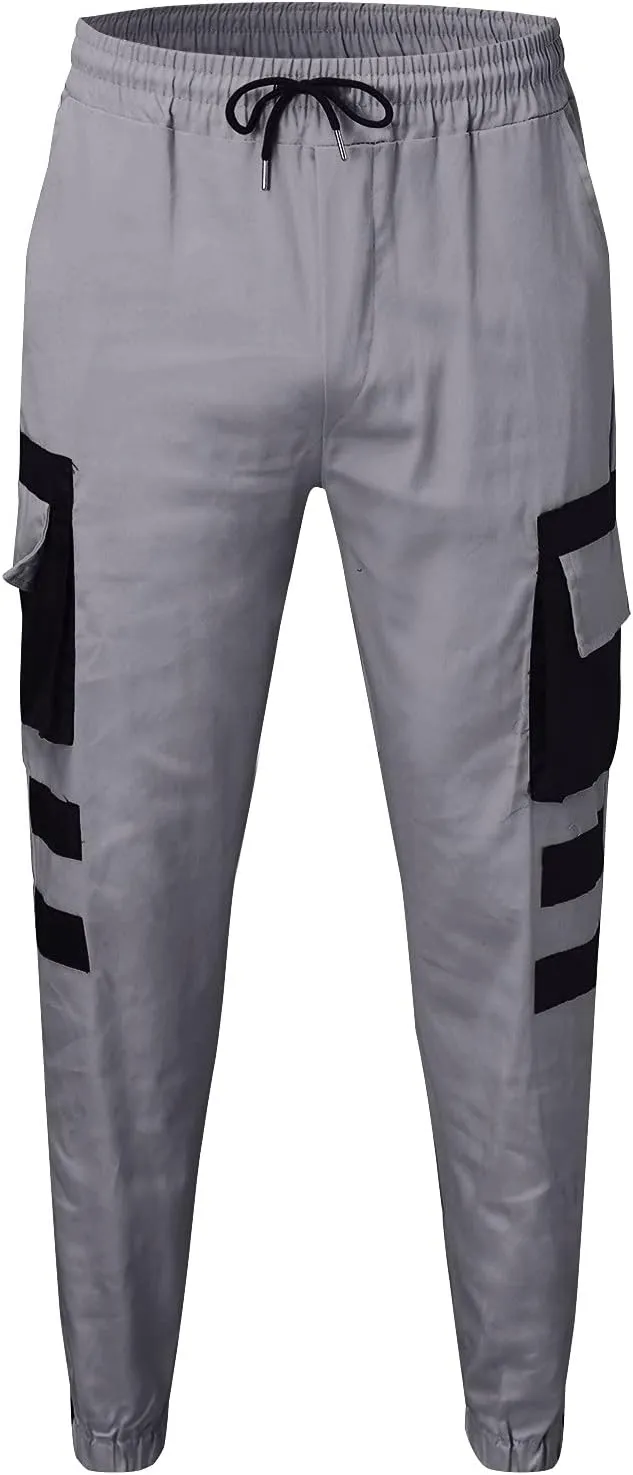 Pantalones para Hombre Chinos Cotton Slim Fit Fitness Workout Casual Jogging Bikers with Pocket Men Sport Running Cargo Pants