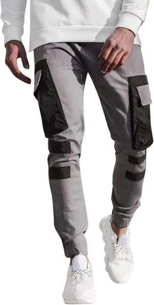 Pantalones para Hombre Chinos Cotton Slim Fit Fitness Workout Casual Jogging Bikers with Pocket Men Sport Running Cargo Pants
