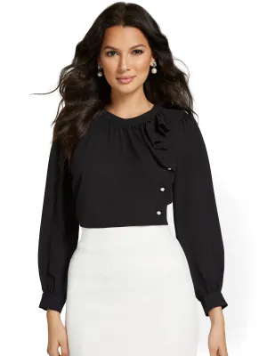 Pearl-Detail Blouse