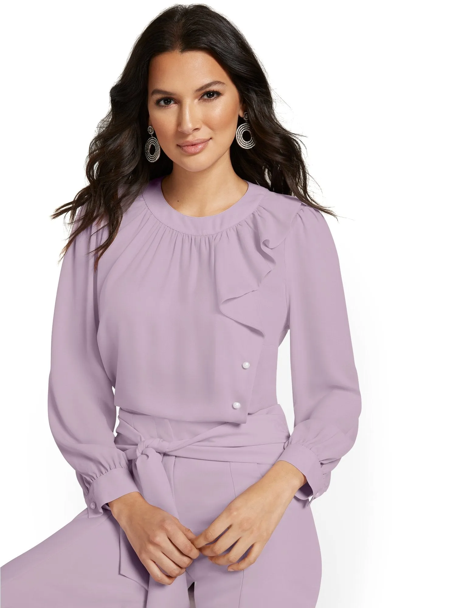 Pearl-Detail Blouse