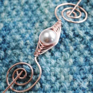 Pearl Shawl Pin - Rose Gold Noteworthy Classic