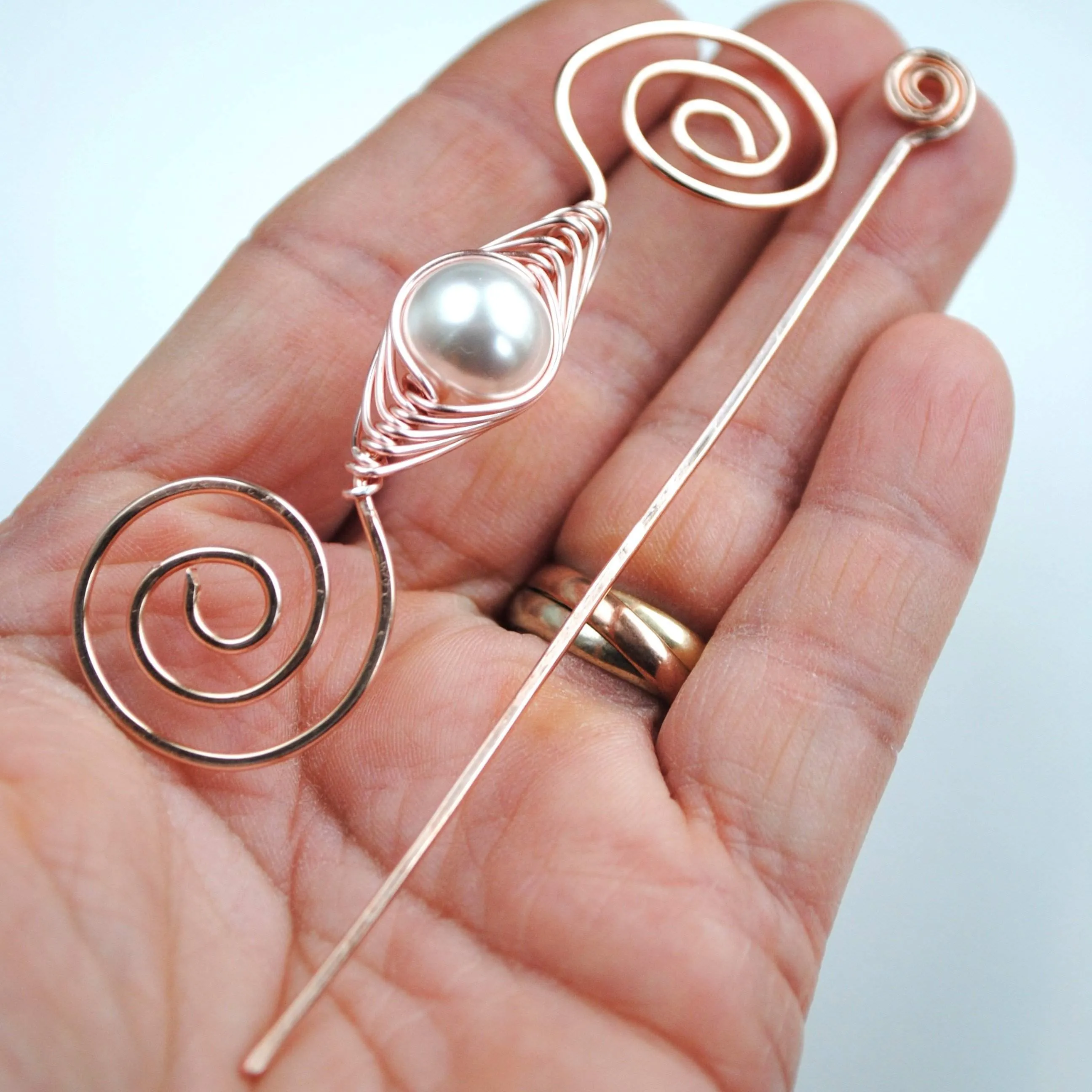Pearl Shawl Pin - Rose Gold Noteworthy Classic