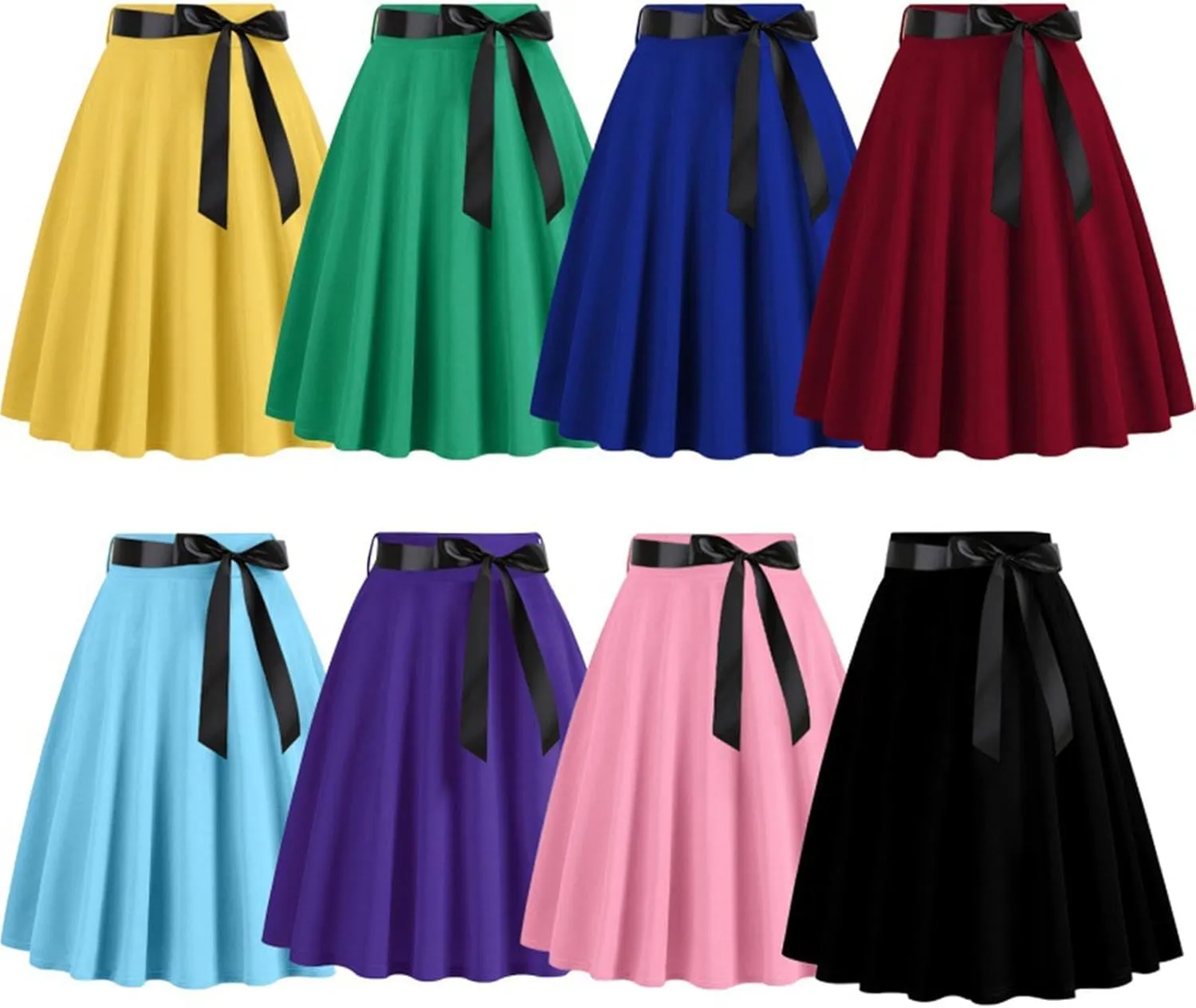 Pleated Skirts for Women High Waisted A-Line Mini Skirt Trendy School Cheerleading Uniform Skater Tennis Skirts