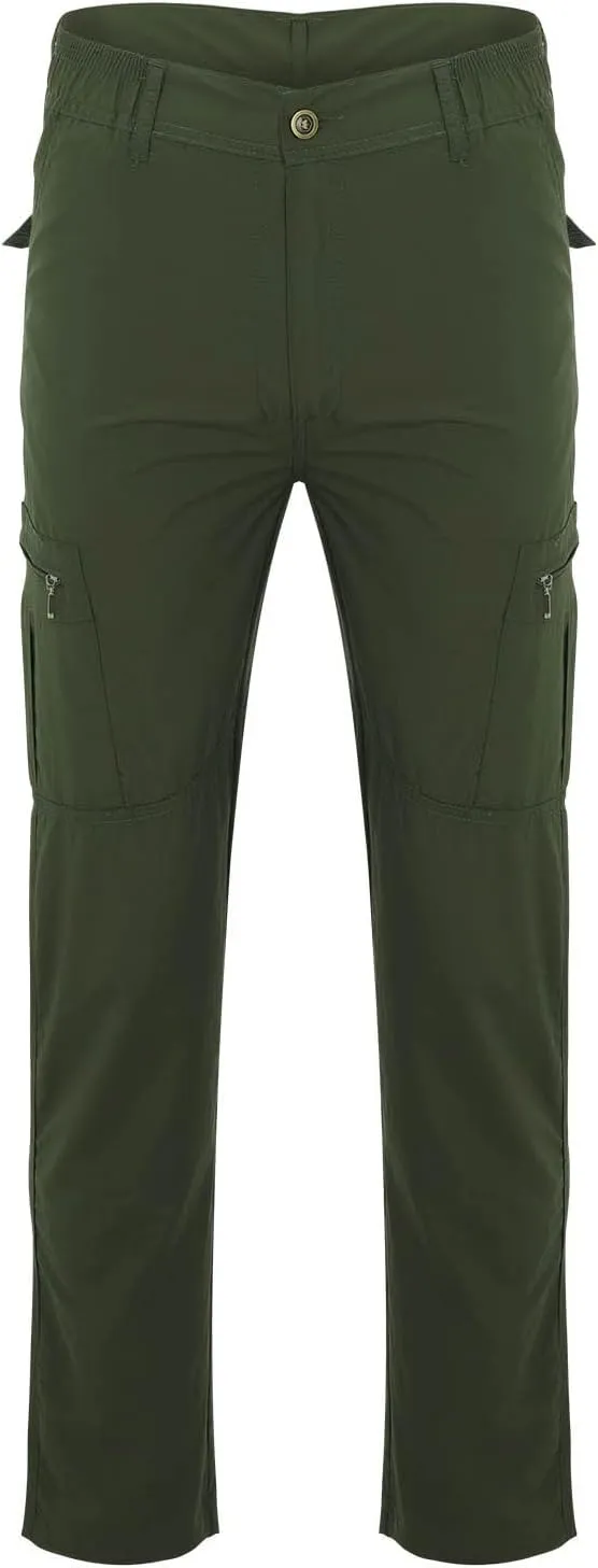Quick Dry Tactical Cargo Pants for Men Water Resistant Lightweight Outdoor Trousers Straight Leg Classic Work Pants