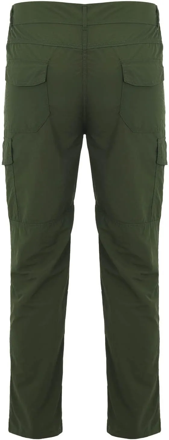 Quick Dry Tactical Cargo Pants for Men Water Resistant Lightweight Outdoor Trousers Straight Leg Classic Work Pants