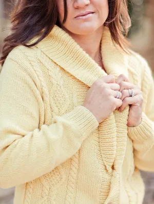 Ron's Cable Shawl Collar Cardigan Pattern