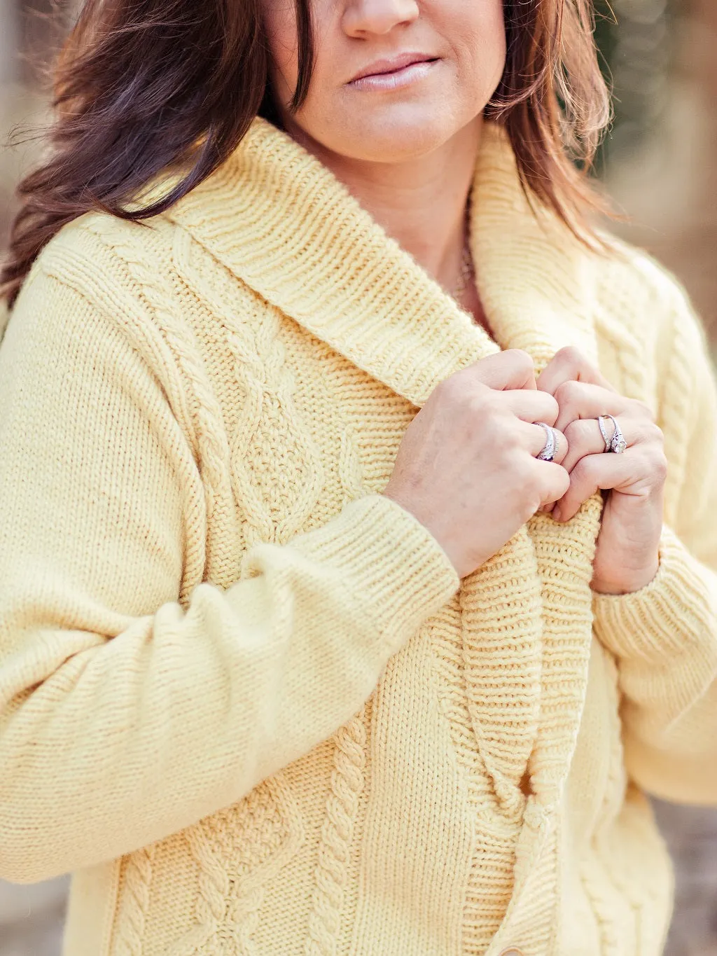Ron's Cable Shawl Collar Cardigan Pattern