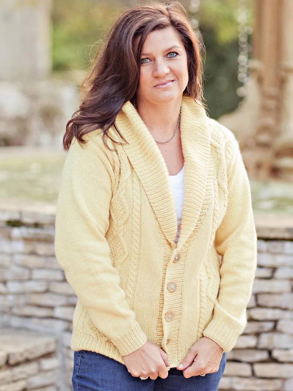 Ron's Cable Shawl Collar Cardigan Pattern