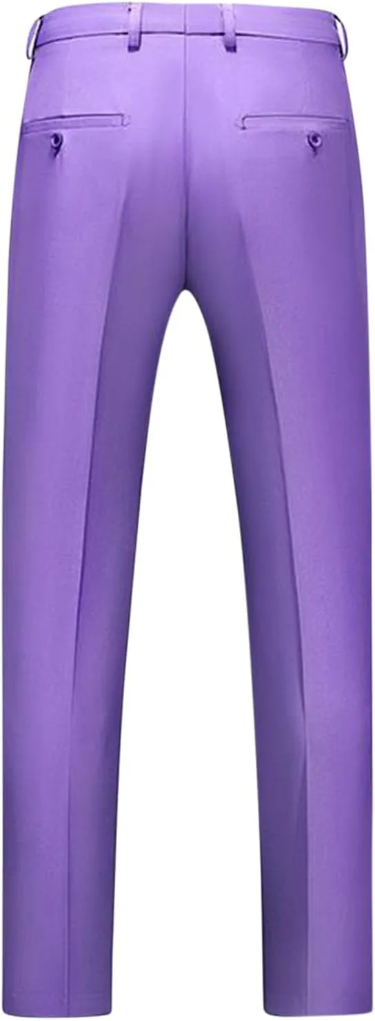 RTRDE Men's Pants Dress Pants Slim Fit Solid Color Skinny Trousers Casual Business Wedding Suit Pants, 31-40