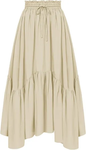 Scarlet Darkness Maxi Skirts for Women High Waist Renaissance Skirt Long Skirt with Pockets