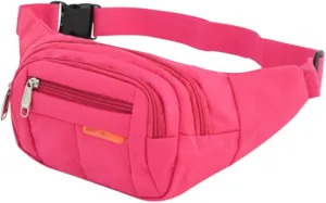 Shoulder Bag Unisex Travel Waist Pouch for Men and Women - Versatile Phone and Money Belt Bag(Pink)