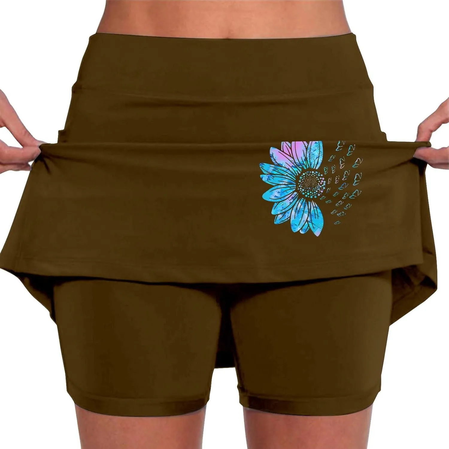 Skorts for Women with Pockets High Waist Tummy Control Skorts Yoga Lightweight Trendy Fit It Outfits with Pockets