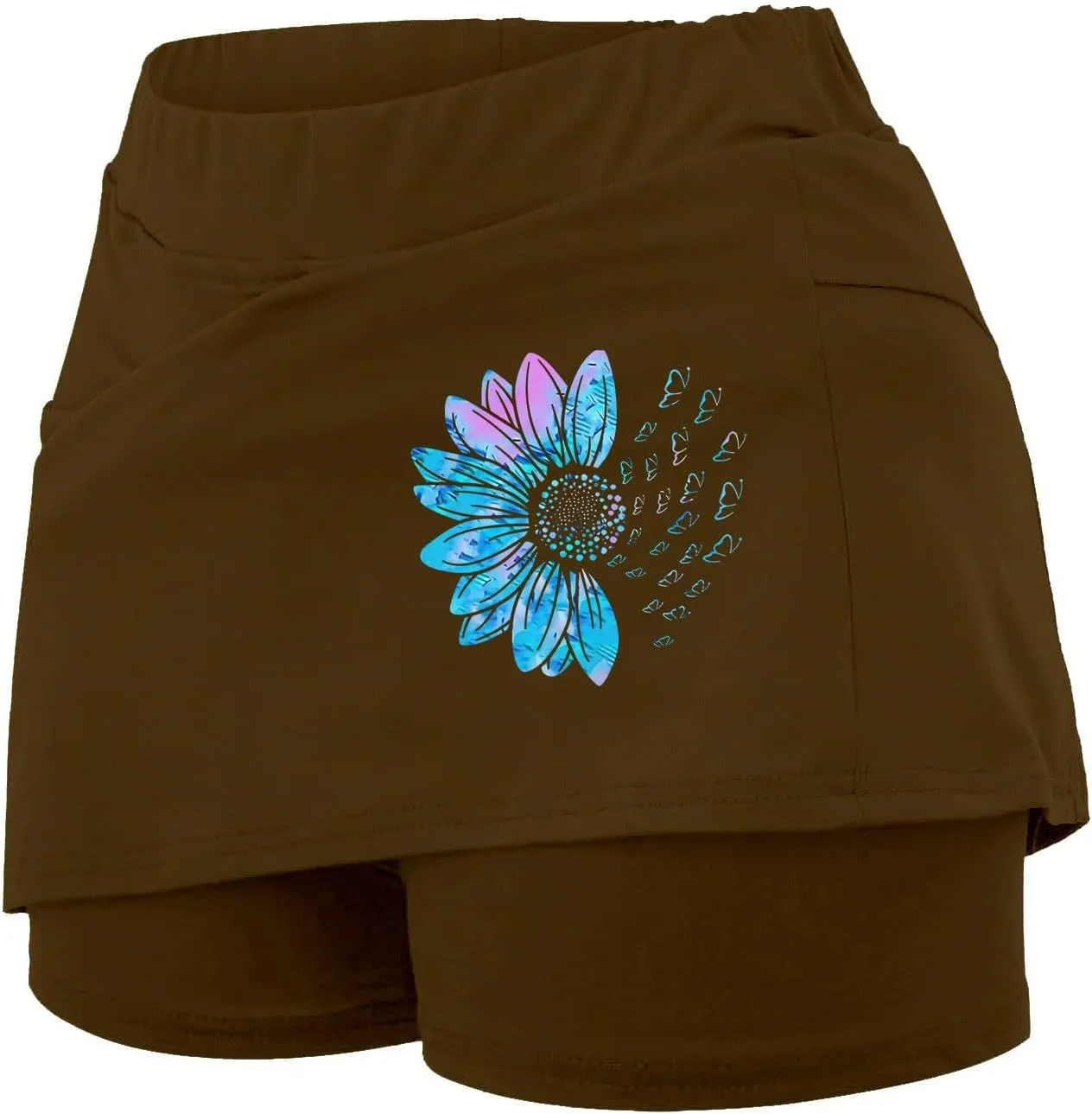 Skorts for Women with Pockets High Waist Tummy Control Skorts Yoga Lightweight Trendy Fit It Outfits with Pockets