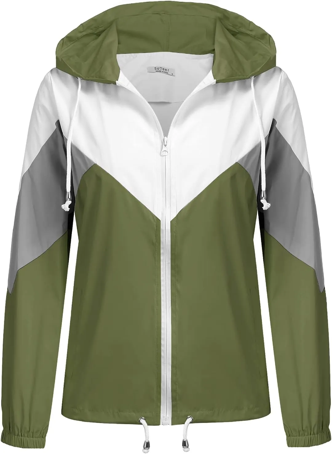 SoTeer Women's Waterproof Rain Jackets Lightweight Hooded Windbreaker Packable Active Outdoor Raincoat