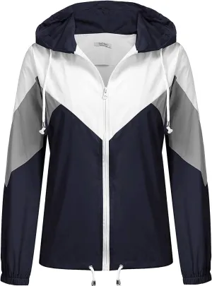 SoTeer Women's Waterproof Rain Jackets Lightweight Hooded Windbreaker Packable Active Outdoor Raincoat