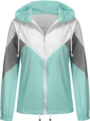 SoTeer Women's Waterproof Rain Jackets Lightweight Hooded Windbreaker Packable Active Outdoor Raincoat