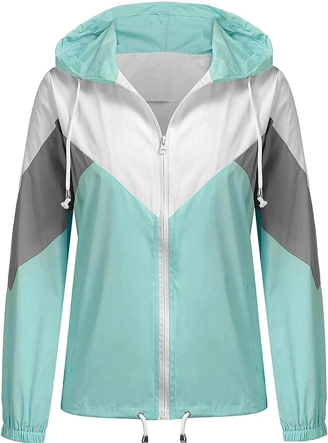 SoTeer Women's Waterproof Rain Jackets Lightweight Hooded Windbreaker Packable Active Outdoor Raincoat