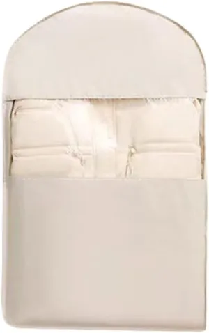 Space Saving Hanging Garment Bag With Self Compression Zipper Space Saver Closet Organizers Dust Cover Clothes Bags For Down Coat Peach Skin Velvet Storage Bag For Home Garment Bags (D, 90X58X15cm)
