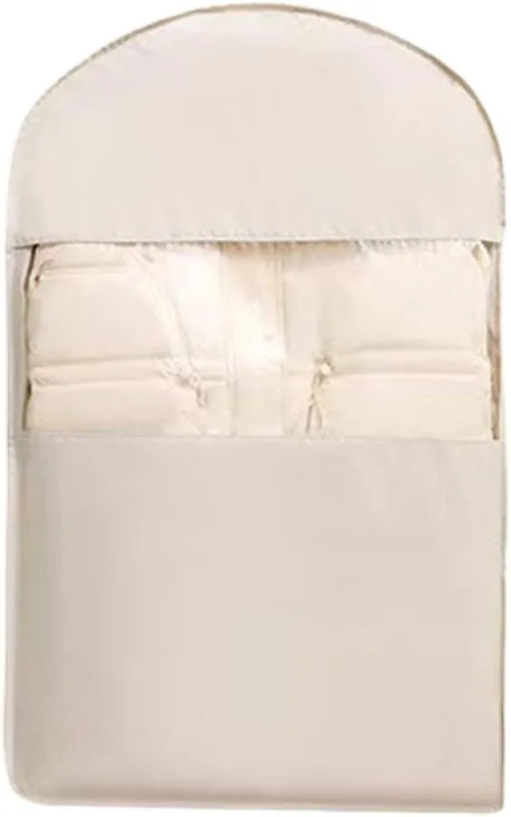 Space Saving Hanging Garment Bag With Self Compression Zipper Space Saver Closet Organizers Dust Cover Clothes Bags For Down Coat Peach Skin Velvet Storage Bag For Home Garment Bags (D, 90X58X15cm)
