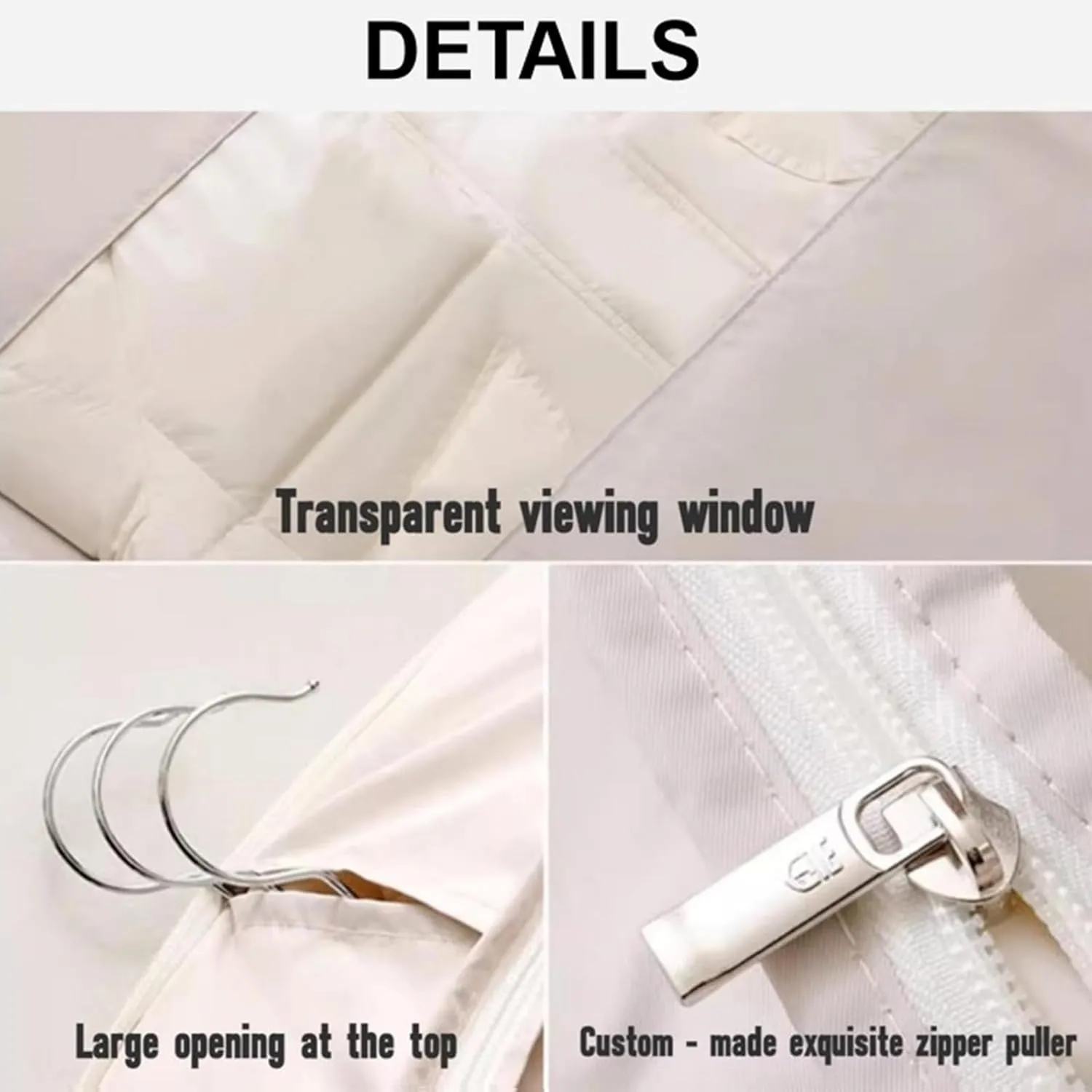 Space Saving Hanging Garment Bag with Self Compression Zipper, Space Saver Closet Organizers, Otherwise Garment Bag Dust Proof Storage, Clothes Cover Protectors for Travel Home Down Coat (Pink, S)