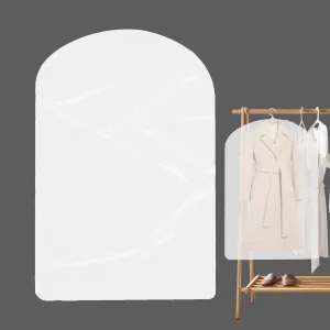 Space Saving Hanging Garment Bag with Selfs Compression Zipper, Garment Storage Bags Vacuum Sealed, Waterproof Garment Dust Cover, for Clothing Suits Dresses Jackets Coats